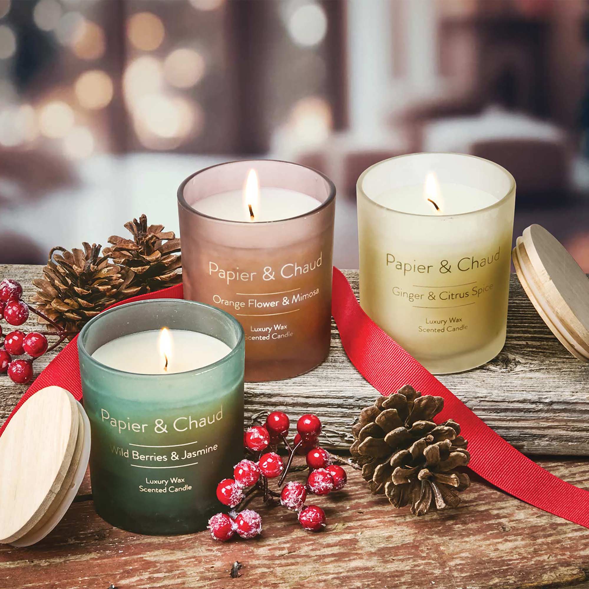 Luxury Wax Scented 3-Piece Candles