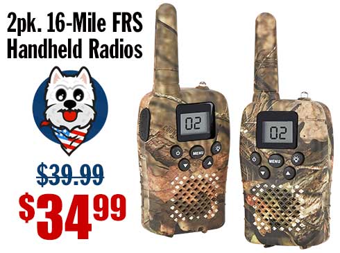 Mossy Oak 16-Mile FRS Handheld Radio - 2 Pack