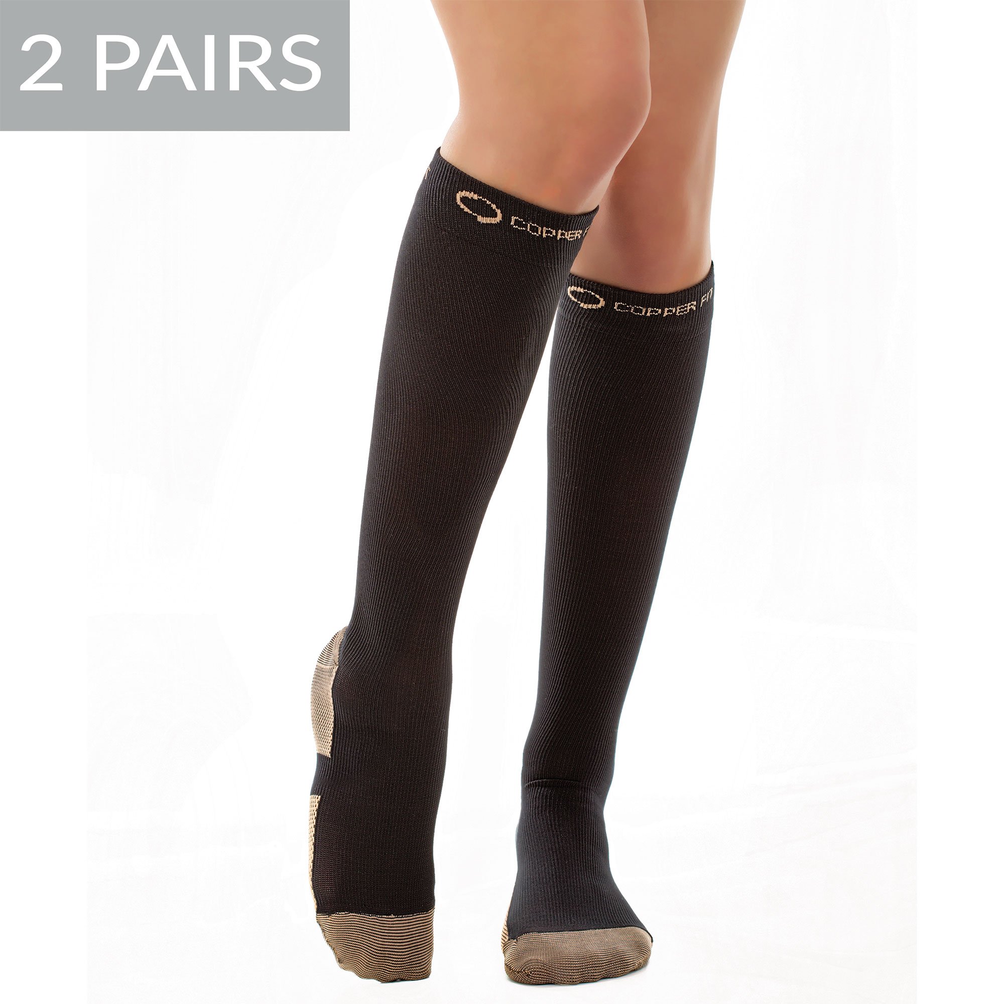 Copper Fit Energy Compression Socks - 2 Pair