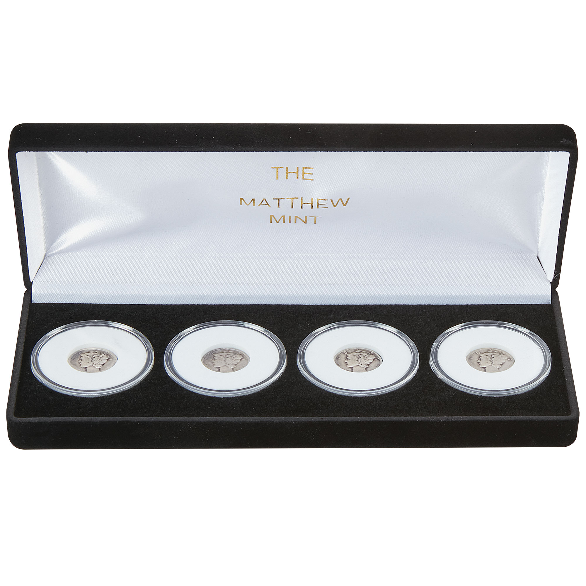 The Matthew Mint Set of 4 Mercury Dimes