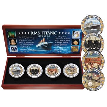 The Matthew Mint RMS Titanic 4-Coin Set