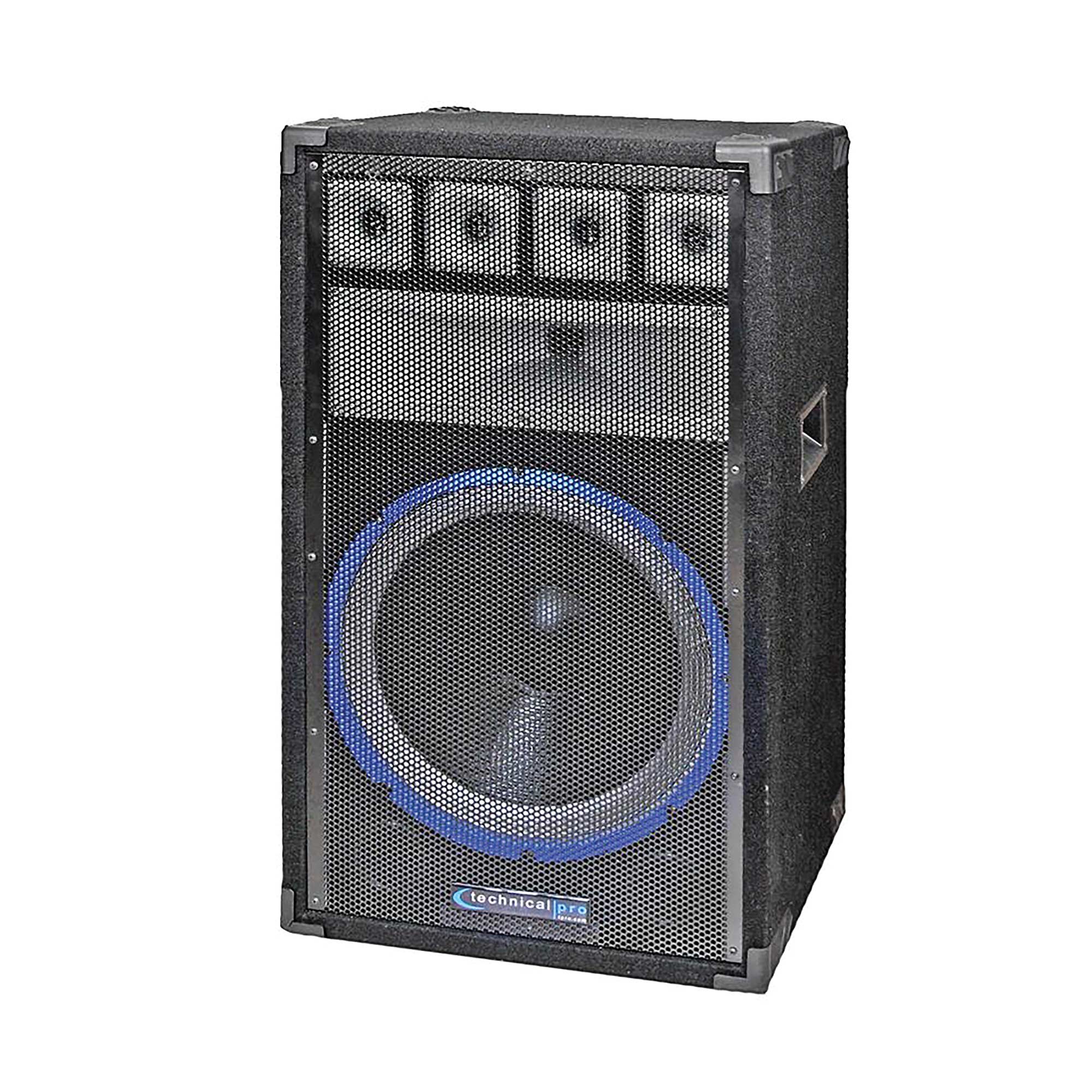 Technical Pro 1200W 15" Carpeted Speaker | Digitally Tuned Ports for Better Bass!