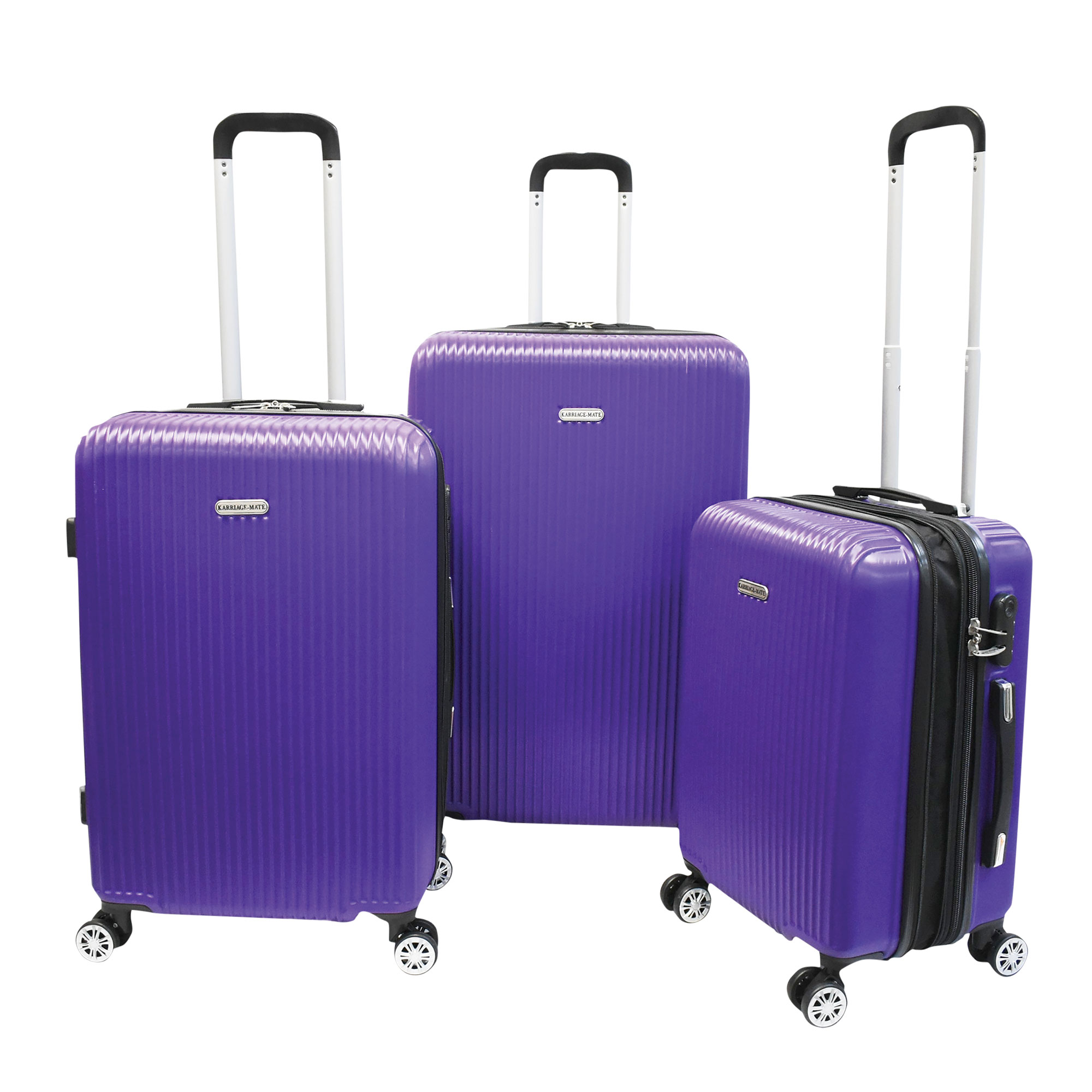 Hardside 3 Piece Luggage Set - Purple