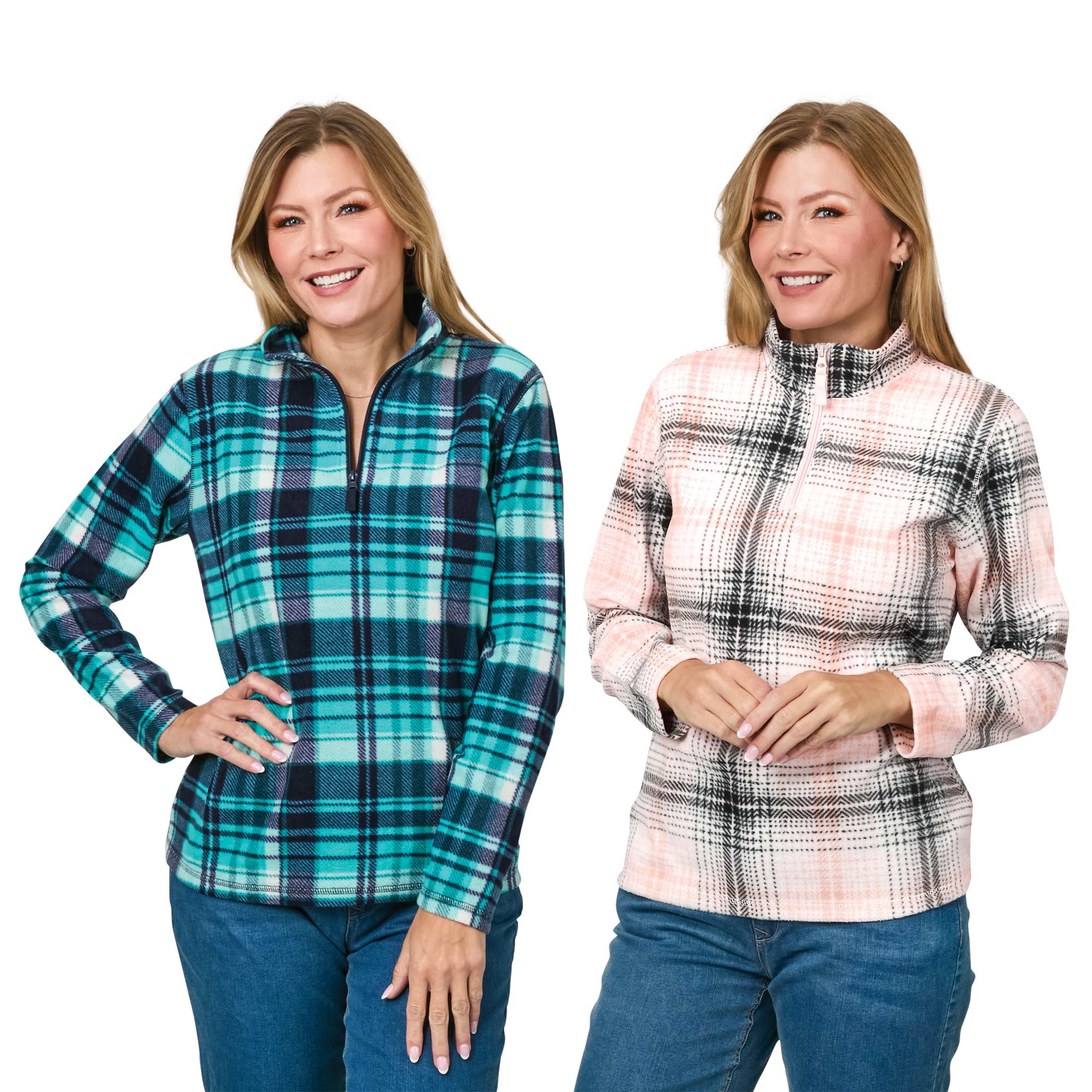 Ladies Fleece 1/4 Zips - 2 Pack