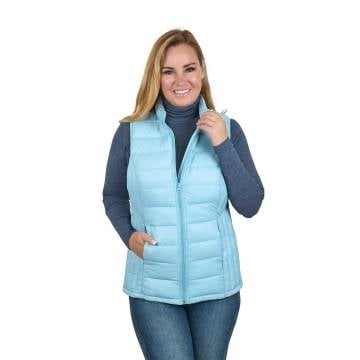 Ladies Puffer Vest - Light Blue