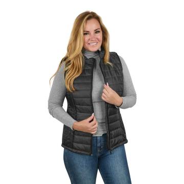 Ladies Puffer Vest - Black