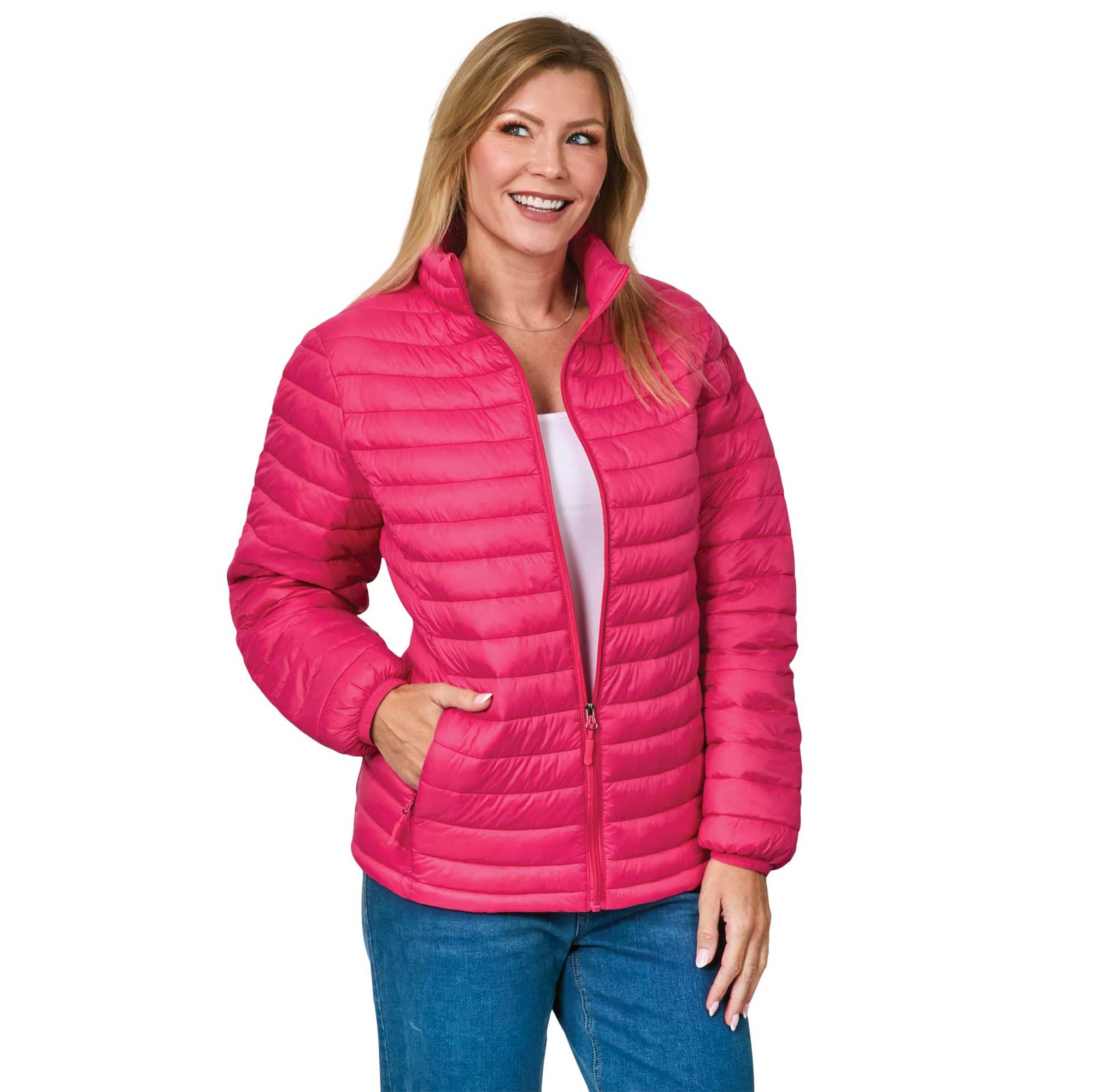 Ladies Puffer Jacket - Pink