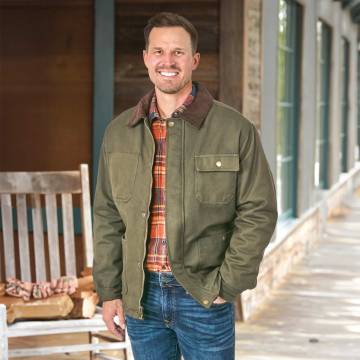 Men's Canvas Barn Coat - Olive