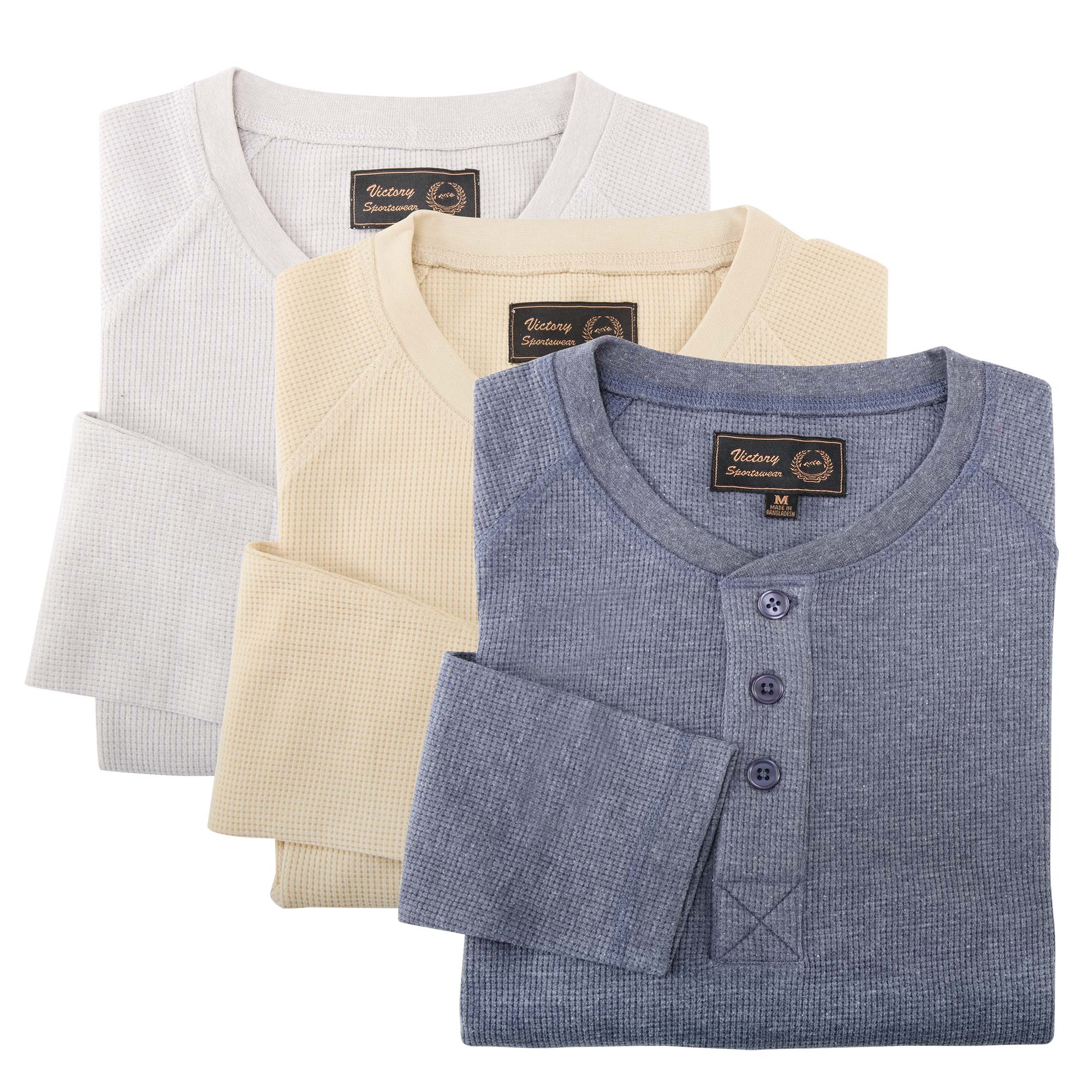 Men's Henleys - 3 Pack