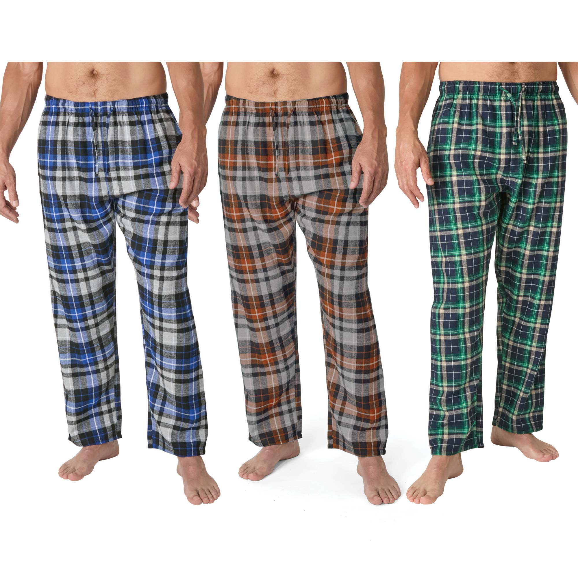 Men's Flannel Lounge Pants - 3 Pack