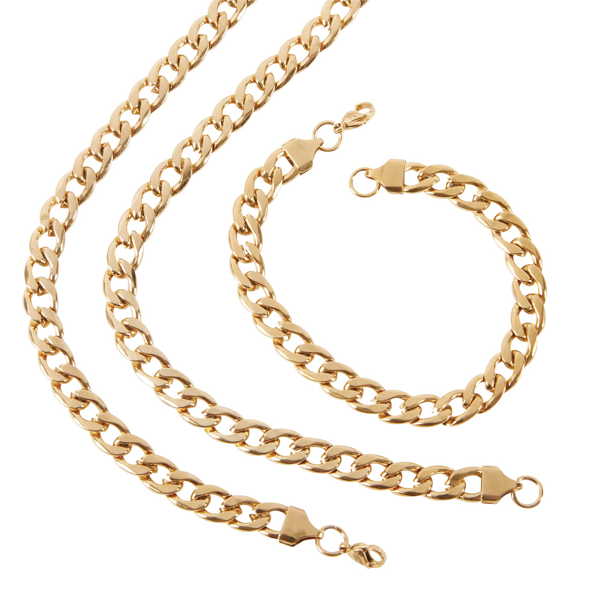 Men's Gold Cuban Necklace/Bracelet