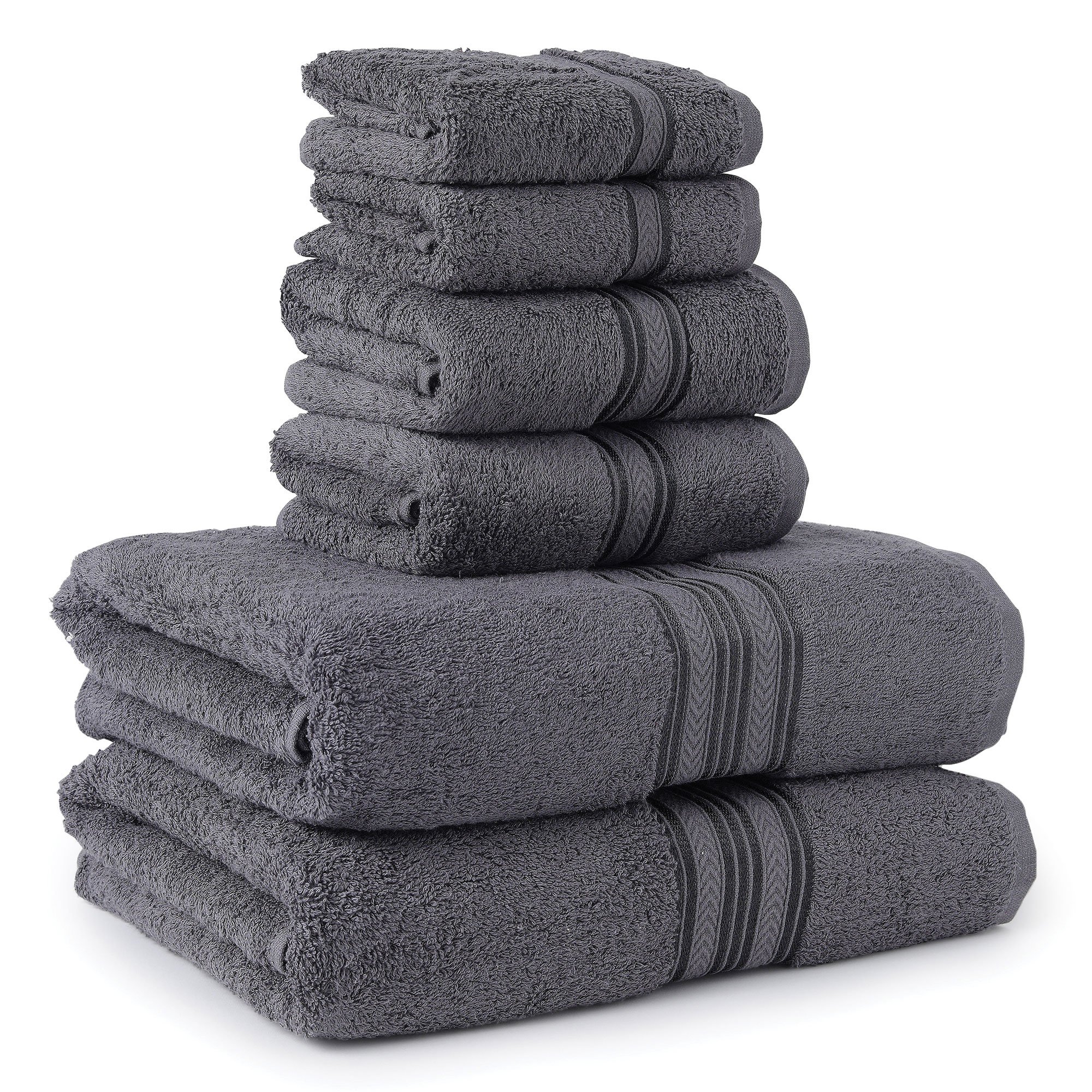 Cannon Towels 6 Piece Towel Set - Grey