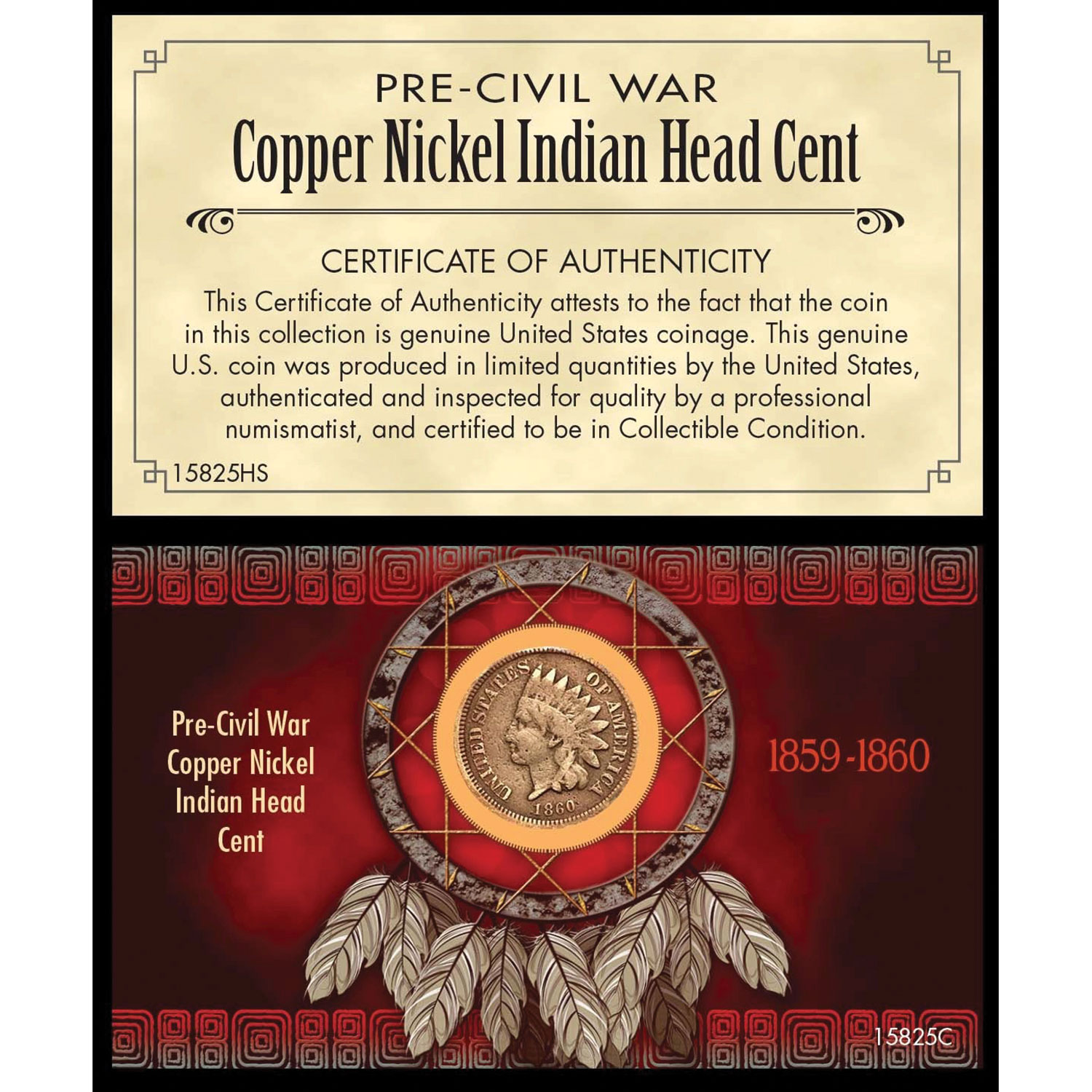 American Coin Treasures 1859-60 Copper/Nickel Indian Head Penny