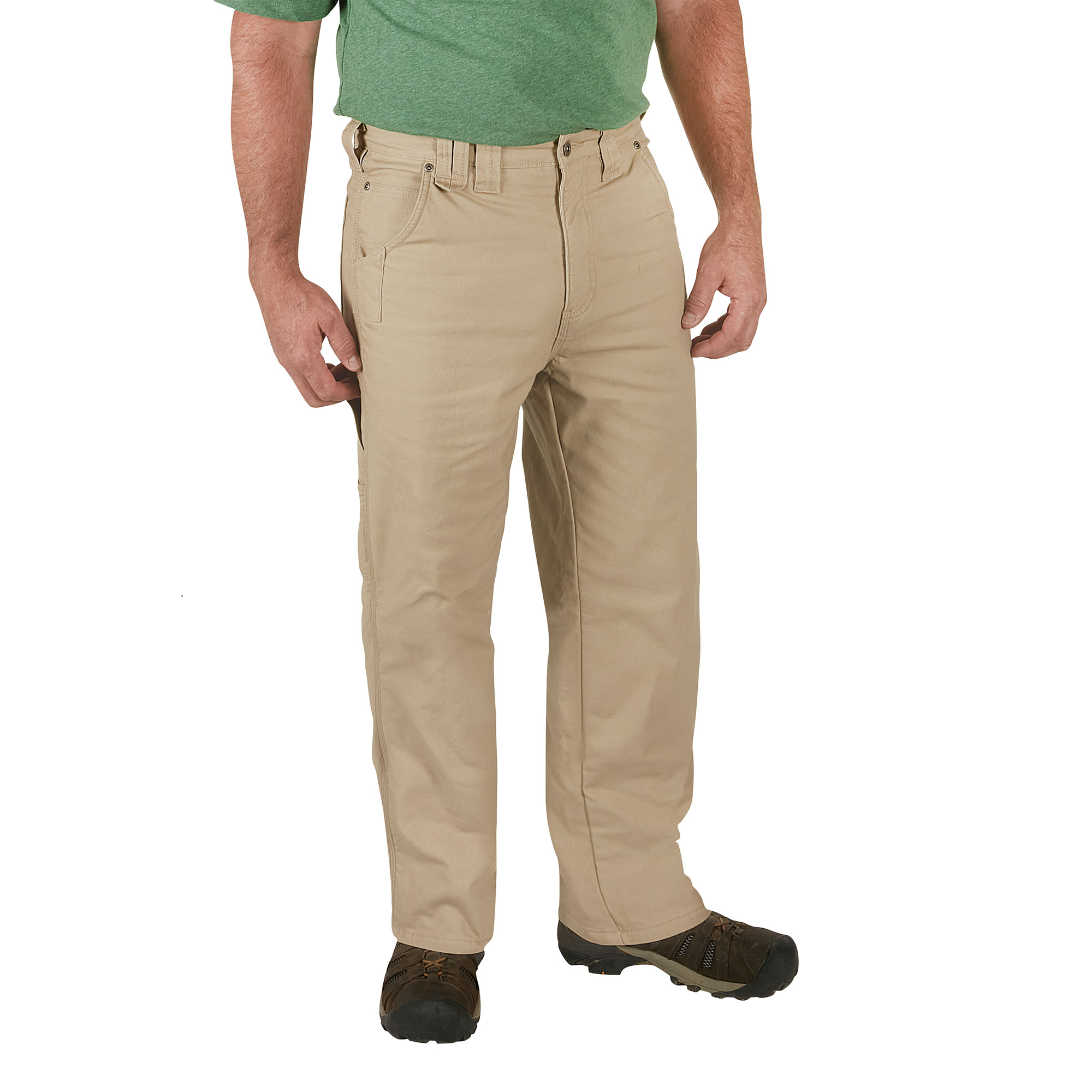 Work Ready Fleece-Lined Khaki Canvas Pants