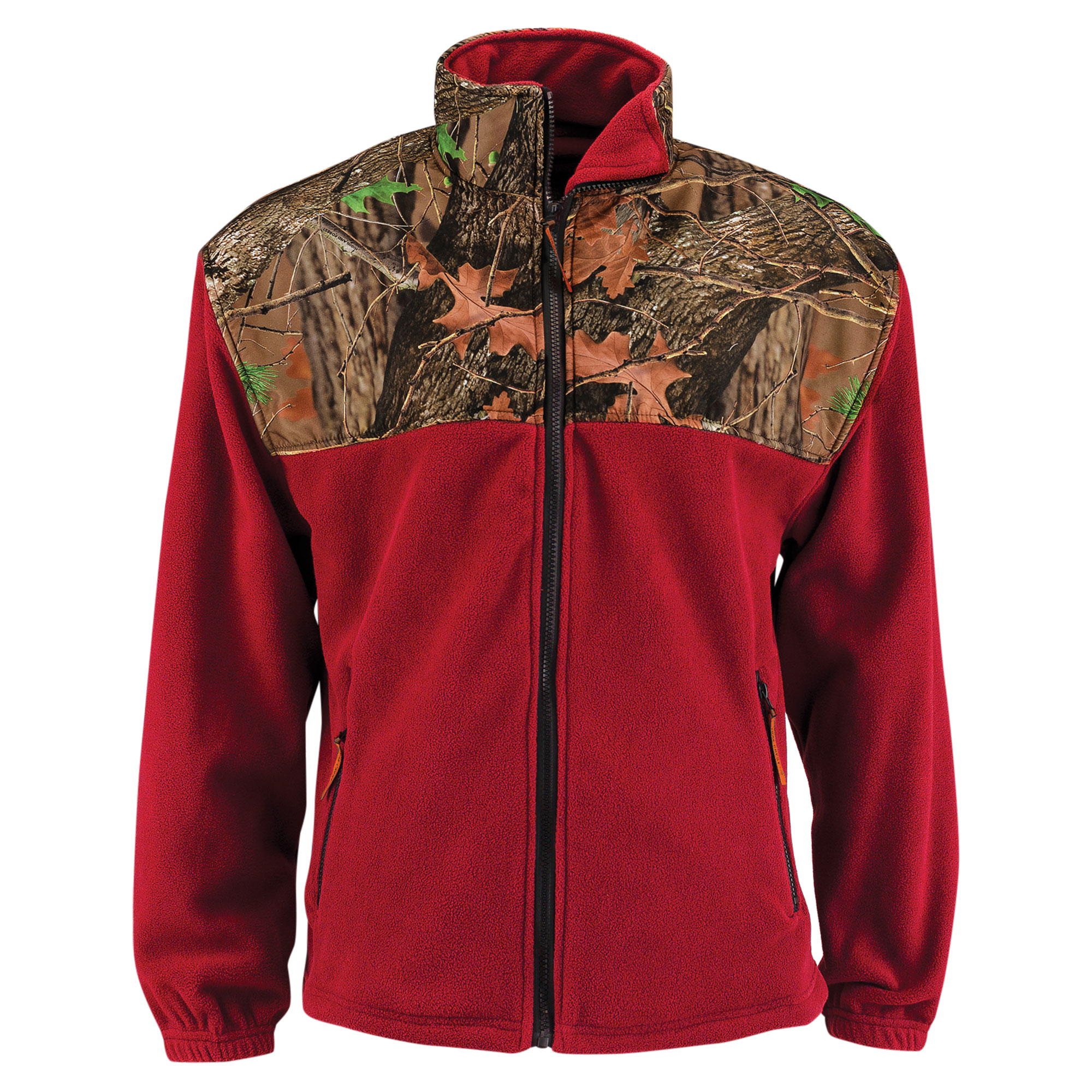 mossy oak men's fleece full zip jacket